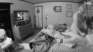 Home camera catches hung Boy fucking hairy daddy on webcam - 1 image