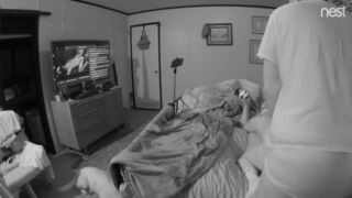 Home camera catches hung Boy fucking hairy daddy on webcam