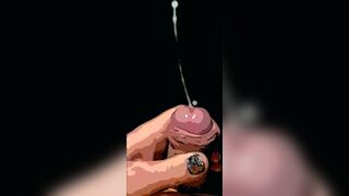 Fun Cum Blasts in Slow Motion From Uncut Hypo Cock - 4 image