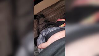 Dude Moans And Jerks His Thick Cock