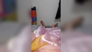 Pink Satin Gown fetish - 2 image
