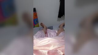 Pink Satin Gown fetish - 4 image