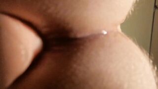 Close Up On Dildo Filling My Gaping Ass