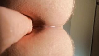 Close Up On Dildo Filling My Gaping Ass