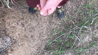 Uncut Cumshot in Slow Motion While on a Hike Outdoors - 14 image