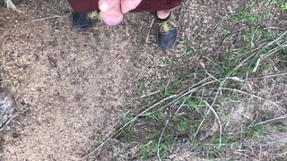 Uncut Cumshot in Slow Motion While on a Hike Outdoors - 15 image