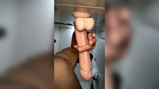 12 inch dildo in tight ass