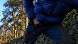 Caught wanking  outdoors by hikers - 3 image