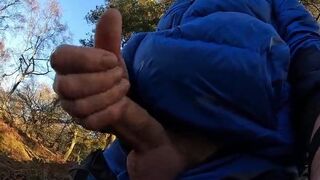 Caught wanking  outdoors by hikers - 5 image