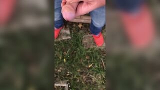 Cock Play Outside Till I Blast a Lot of Cum in Slow Motion - 7 image