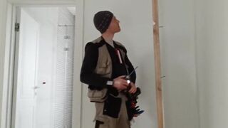 LanaTuls - Dirty Technician Jerking Off in Middle of Work