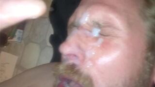 Huge Cock Stud with Beard Dildo Ass to Mouth and Self-Facial - 15 image