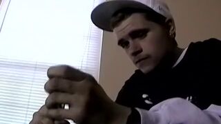 Blond amateur Bruce receives older BBC into his tight ass