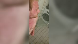 muscle guy jerks off in the shower - 7 image