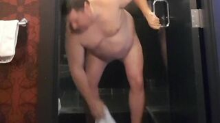 Chub Daddy With Small Penis Showering Naked - 11 image