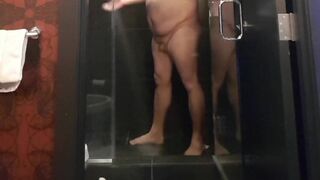 Chub Daddy With Small Penis Showering Naked - 4 image