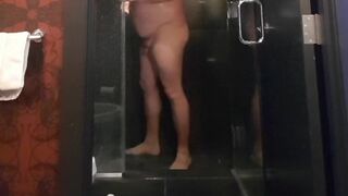 Chub Daddy With Small Penis Showering Naked - 9 image