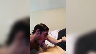Latino Interrupts Army Soldiers Video Game To Suck His Dick and Eat His Cum - 4 image