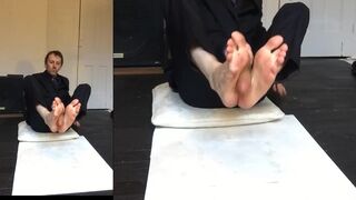 EDGEWORTH JOHNSTONE Suit Dildo Footjob with Big Feet Fetish CAMERA 3 - Foot tease businessman suit - 10 image