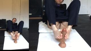 EDGEWORTH JOHNSTONE Suit Dildo Footjob with Big Feet Fetish CAMERA 3 - Foot tease businessman suit - 14 image