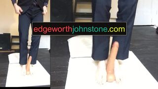 EDGEWORTH JOHNSTONE Suit Dildo Footjob with Big Feet Fetish CAMERA 3 - Foot tease businessman suit - 6 image