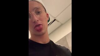 Playing with Random guy Understall public toilet and grab his dick and jerk - 1 image