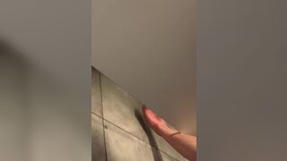 Playing with Random guy Understall public toilet and grab his dick and jerk - 2 image