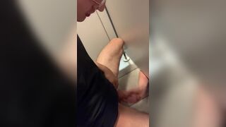 Playing with Random guy Understall public toilet and grab his dick and jerk - 7 image