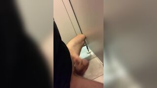 Playing with Random guy Understall public toilet and grab his dick and jerk - 8 image