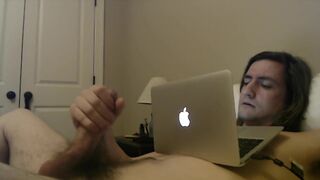 No Lube Necessary-Boy Jerks Big Cock to Porn - 13 image