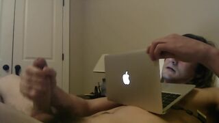 No Lube Necessary-Boy Jerks Big Cock to Porn