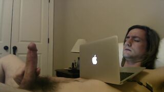 No Lube Necessary-Boy Jerks Big Cock to Porn