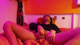 Hippie Guy with Juicy Cock has Incredible Leg Shaking Loud Orgasm during Chilled Evening in his Van - 11 image