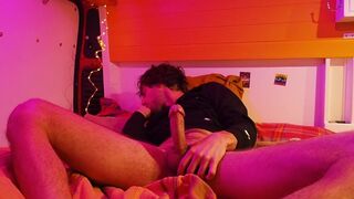 Hippie Guy with Juicy Cock has Incredible Leg Shaking Loud Orgasm during Chilled Evening in his Van - 15 image