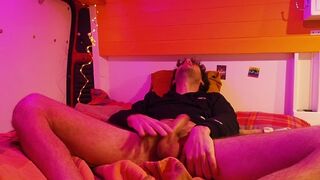 Hippie Guy with Juicy Cock has Incredible Leg Shaking Loud Orgasm during Chilled Evening in his Van - 6 image