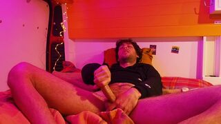 Hippie Guy with Juicy Cock has Incredible Leg Shaking Loud Orgasm during Chilled Evening in his Van - 7 image