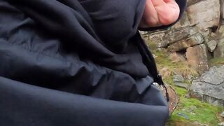 Outdoor wank in Old quarry - 1 image