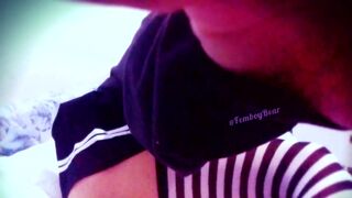 Cute Femboy in Skirt Fingering his Soft Hole