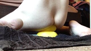 Giving a huge Bad-Dragon Glyph dildo a good go at my twink femboy hole - 10 image