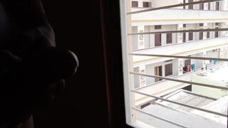 Rajesh flashing cock to auntys from window and cumming video
