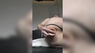 EDGEWORTH JOHNSTONE Anal Balls Deep Dildo Fuck - Ass Fucking Fake Cock in Tights and Thong CAMERA 2 - 3 image