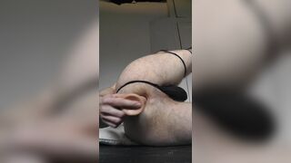 EDGEWORTH JOHNSTONE Anal Balls Deep Dildo Fuck - Ass Fucking Fake Cock in Tights and Thong CAMERA 2 - 5 image