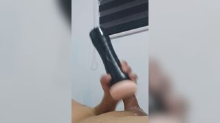 Daddy being playful with his penis