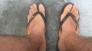 Imagine you are at a random public restroom and find my feet waiting for you - Manlyfoot Road trip - 6 image