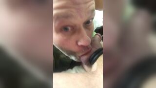 Verbal Top Feeds Submissive Faggot CIM Cum Play Swallow - 9 image