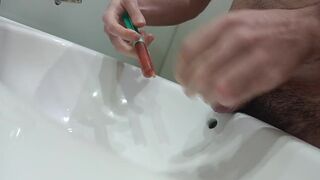 Sweet and sour ketchup and toothpaste in the urethra play