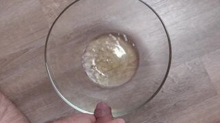 Cleaning my Feet in Pee and Cum on them