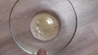 Cleaning my Feet in Pee and Cum on them