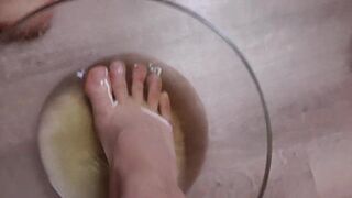 Cleaning my Feet in Pee and Cum on them - 9 image