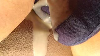Flaccid Cock Drips Loads of Cum Through Underwear
